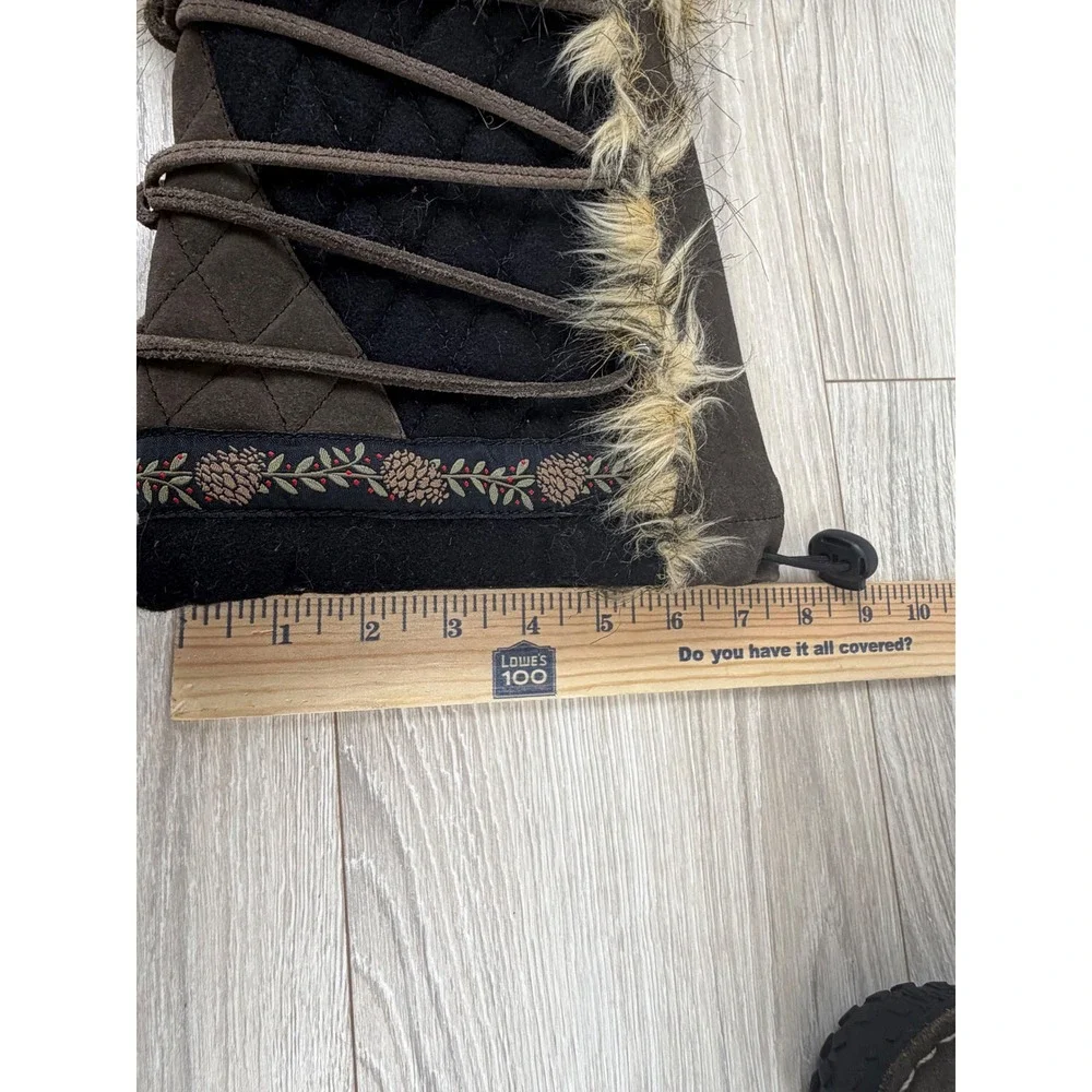 Sorel Sedna Brown Faux‎ Fur Thinsulate Winter Snow Boots Womens 7.5 NL1461-231